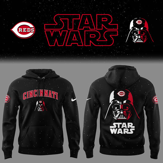 Cincinnati Reds Baseball 2025 Limited “Cincinnati Redsx Stars Wars” Black Hoodie