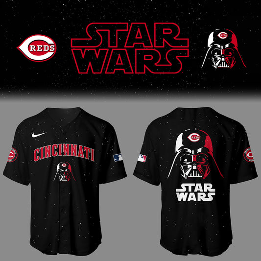 Cincinnati Reds Baseball 2025 Limited “Cincinnati Reds x Stars Wars” Black Jersey