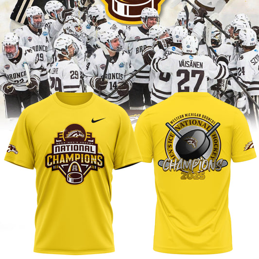 Western Michigan Broncos men’s ice hockey National Champions 2025 Tshirt