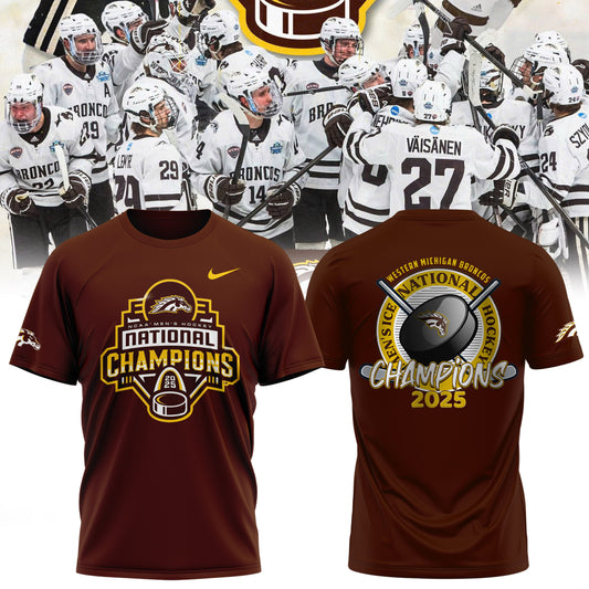 Western Michigan Broncos men’s ice hockey National Champions 2025 Tshirt