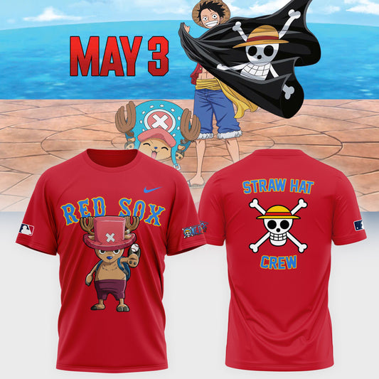 One Piece x Boston Red Sox . Latest Collaboration Tshirt