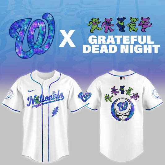 Washington Nationals 2025 Grateful Dead Night Limited Jersey