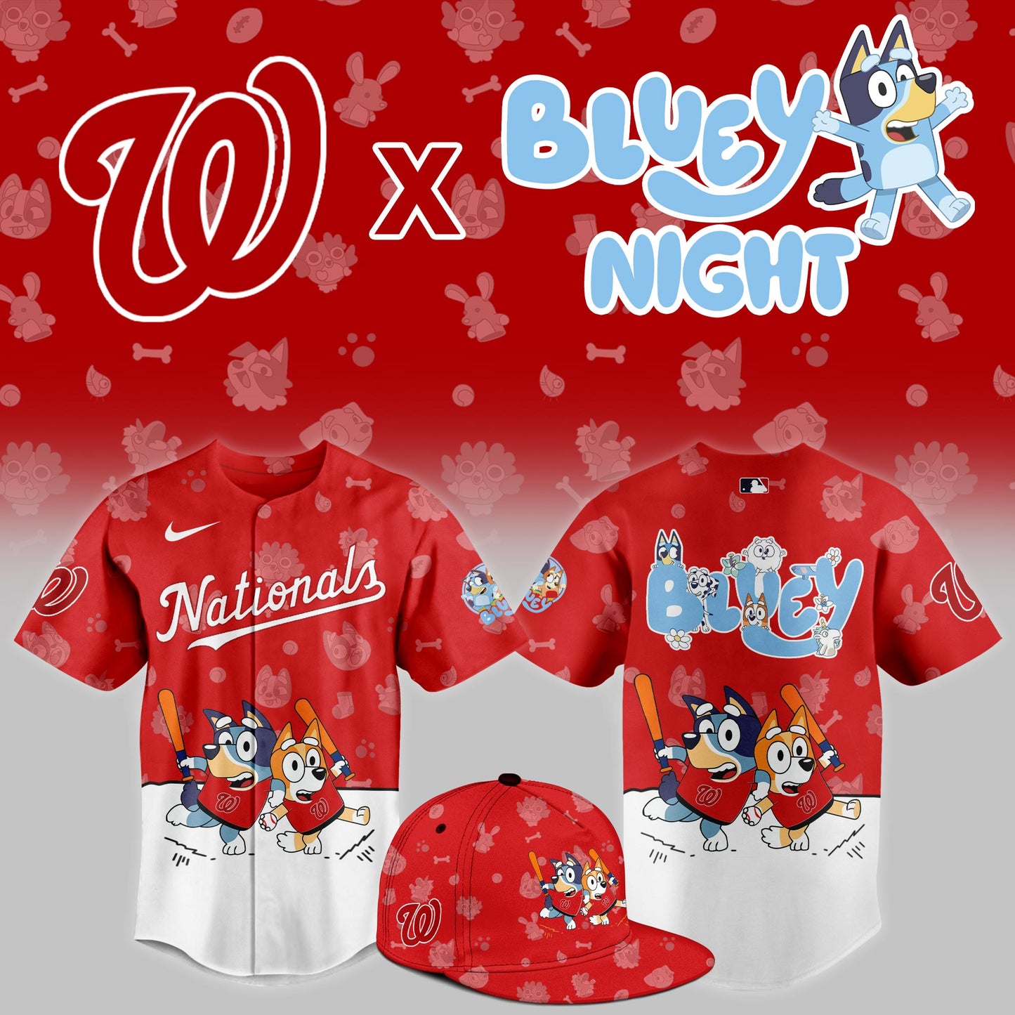 Washington Nationals 2025 Bluey Night Limited Jersey