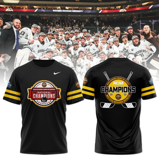 Western Michigan Broncos men’s ice hockey National Champions 2025 Tshirt
