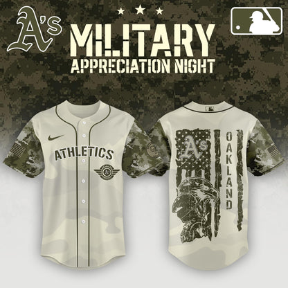 Athletics x MLB . 2025 Armed Forces Day Night Jersey Editons Limited