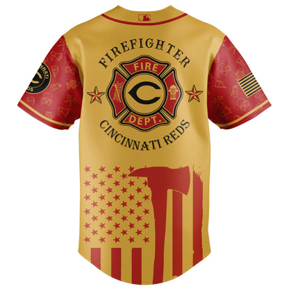 Cincinnati Reds MLB x Firefighter Appreciation Night Special Edition Jersey 2025