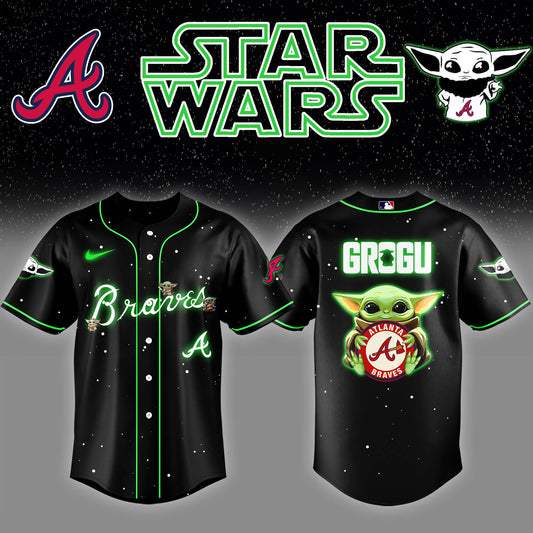 Atlanta Braves x Stars Wars Grogu Night Baseball Jersey Editions Limited