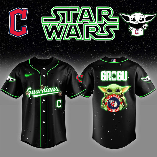 Cleveland Guardians x Stars Wars Grogu Night Baseball Jersey Editions Limited