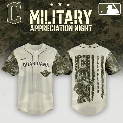 Cleveland Guardians x MLB . 2025 Armed Forces Day Night Jersey Editons Limited