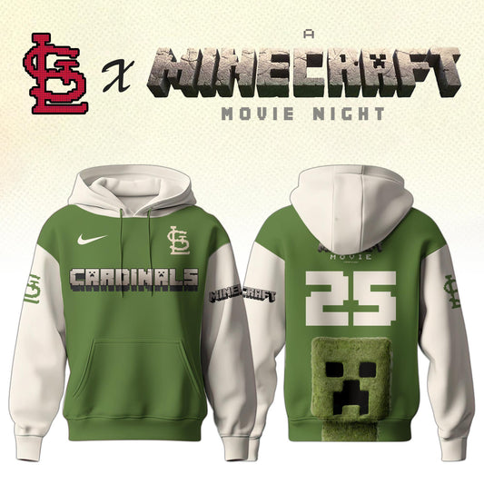 St.Louis Cardinals MLB x A MINECRAFT MOVIE Night Hoodie Editions Limited