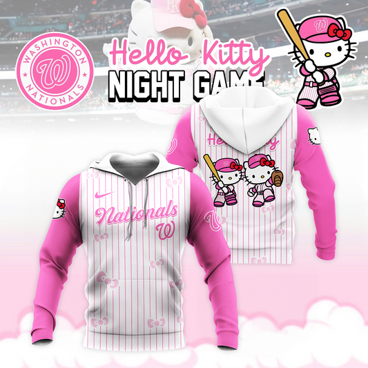 Washington Nationals MLB x Hello Kitty Night Game Limited Edition Hoodie