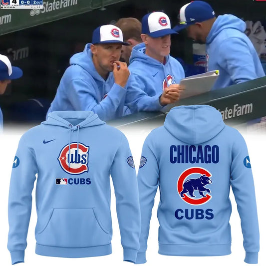 Chicago Cubs Light Blue 2nd Alternate Replica 2.0 Hoodie