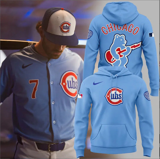 Chicago Cubs Light Blue 2nd Alternate Replica 2.0 Hoodie