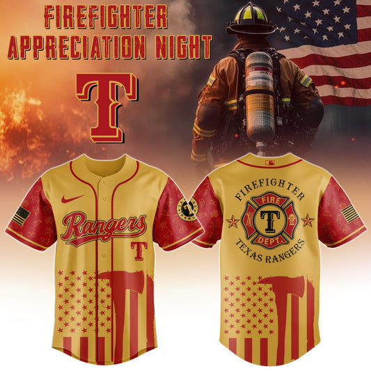 Texas Rangers MLB x Firefighter Appreciation Night Special Edition Jersey 2025