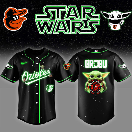 Baltimore Orioles x Stars Wars Grogu Night Baseball Jersey Editions Limited