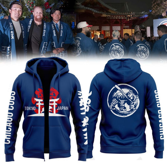 Chicago Cubs Tokyo Series 2025 Zip Hoodie