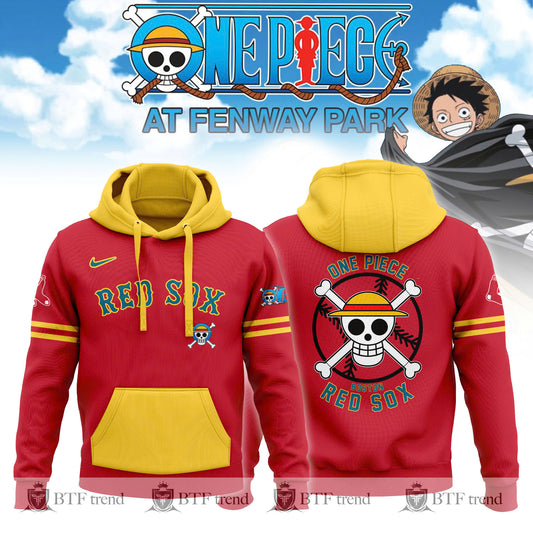 Limited Edition Boston Red Sox x Luffy One Piece 2025 New Hoodie