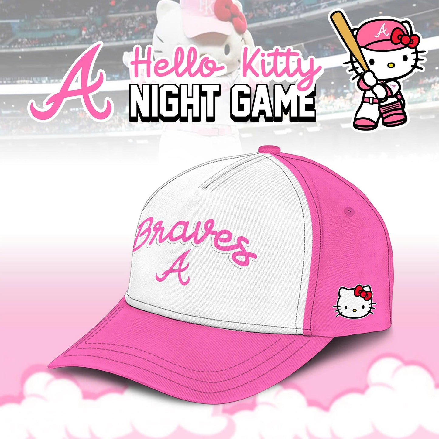 Atlanta Braves MLB x Hello Kitty Night Game Limited Edition Jersey 2025