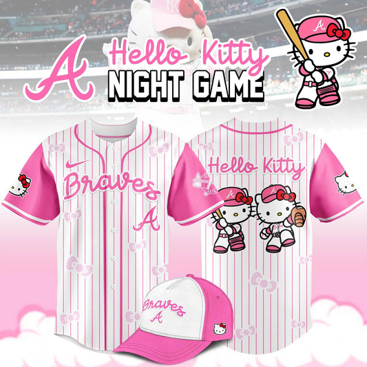 Atlanta Braves MLB x Hello Kitty Night Game Limited Edition Jersey 2025