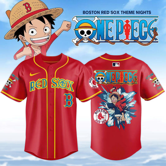 Boston Red Sox x One Piece Night Game 2025 Custom Number Limited Edition Jersey