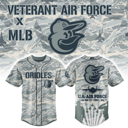 Baltimore Orioles x Veteran U.S Air Force 2025 Baseball Jersey