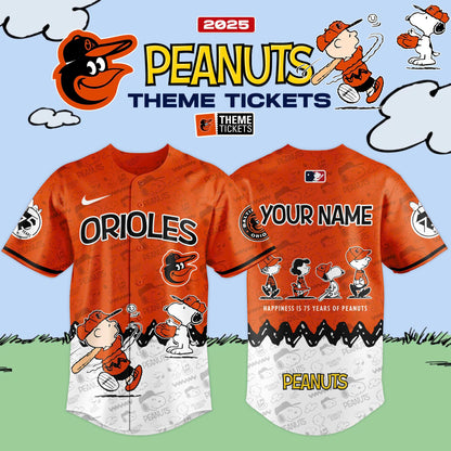 Baltimore Orioles x 75th Anniversary Of Peanuts Limited Edition Jersey 2025