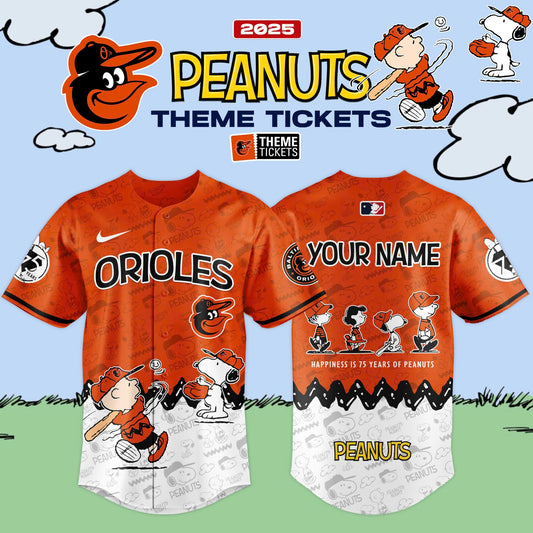 Baltimore Orioles x 75th Anniversary Of Peanuts Limited Edition Jersey 2025