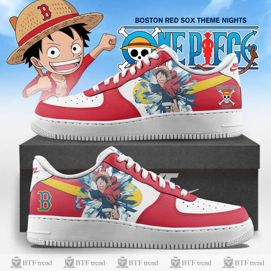 Limited Edition Boston Red Sox x One Piece Night Game 2025 New AF1 SNEAKER