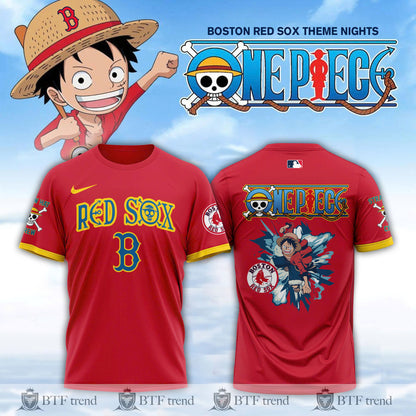 Boston Red Sox x One Piece Night Game 2025 Limited Edition TShirt