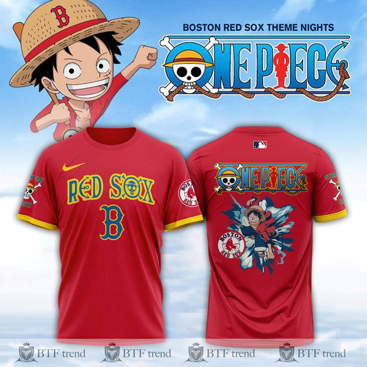 Boston Red Sox x One Piece Night Game 2025 Limited Edition TShirt