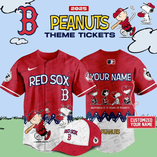 Boston Red Sox x 75th Anniversary Of Peanuts Limited Edition Jersey 2025