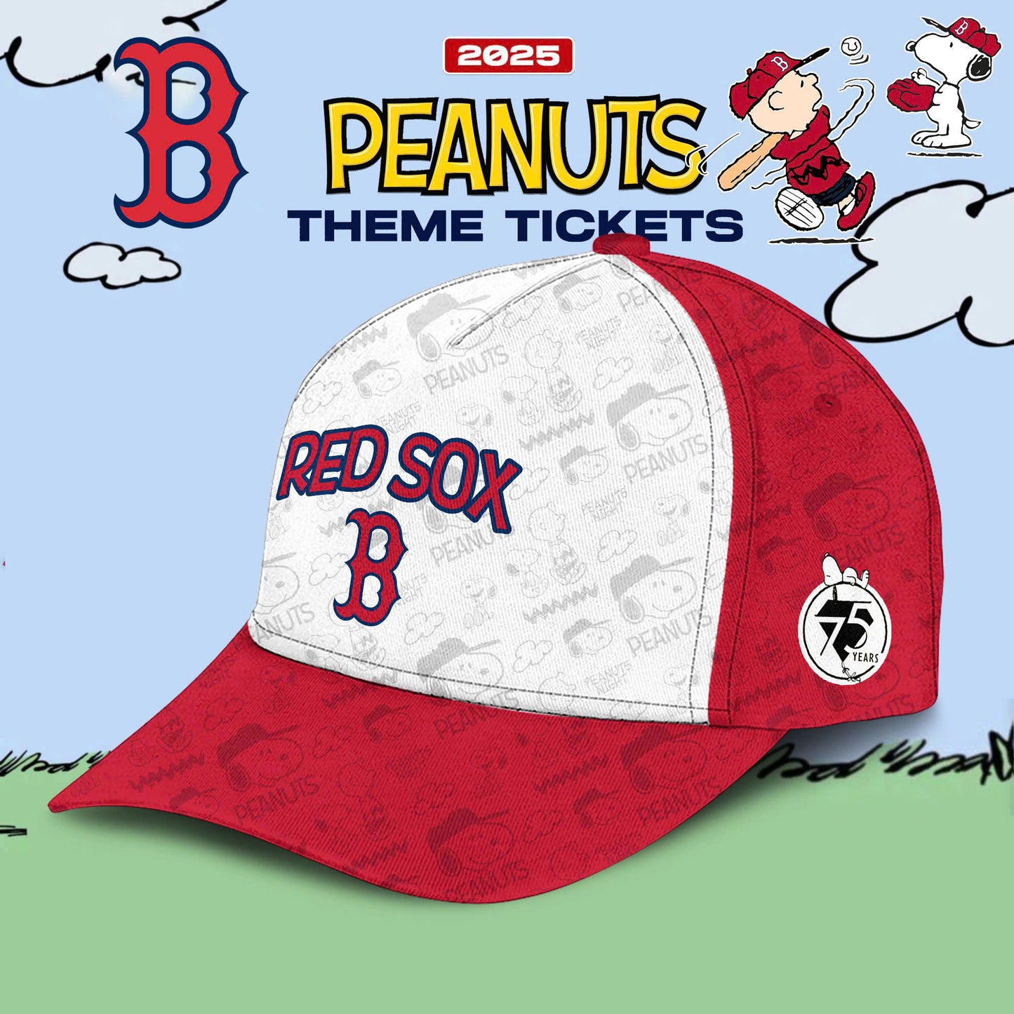 Boston Red Sox x 75th Anniversary Of Peanuts Limited Edition Jersey 2025