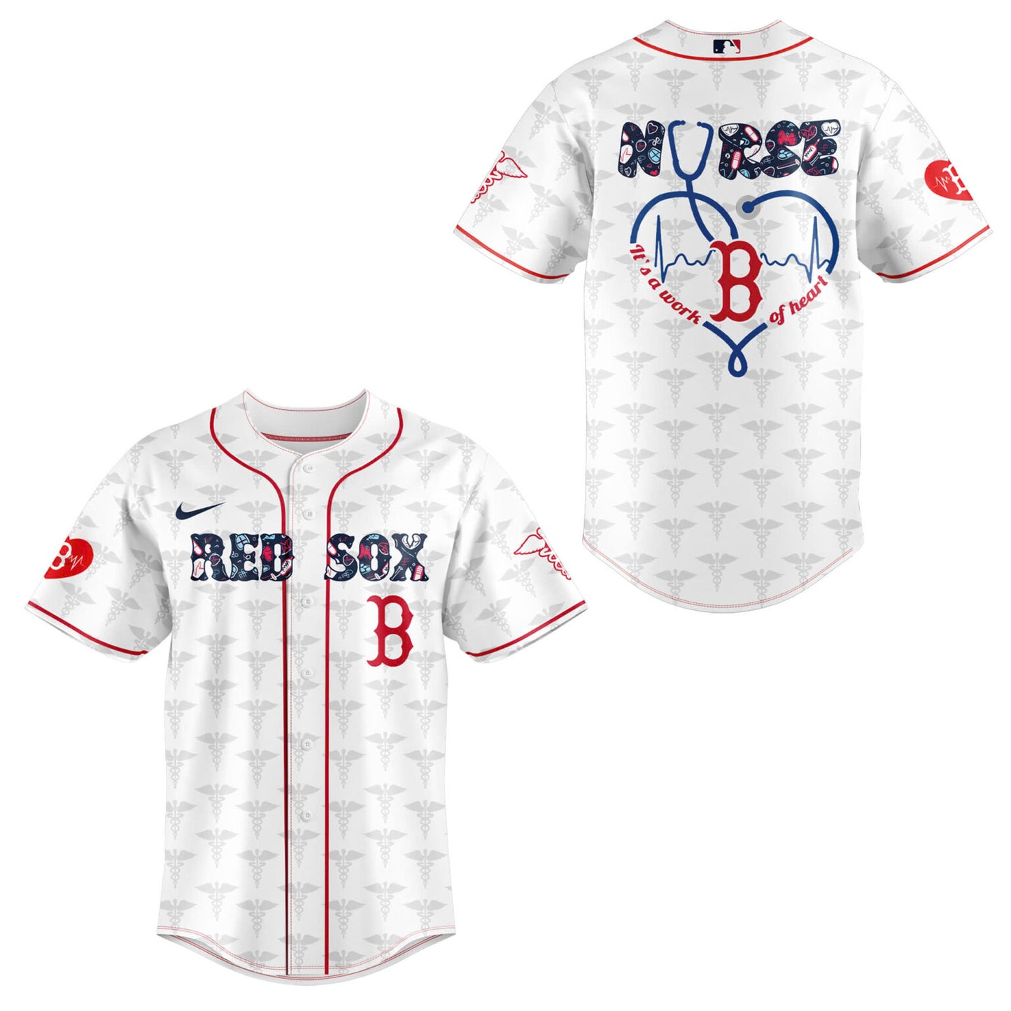 Boston Red Sox NURSES Baseball Jersey Combo