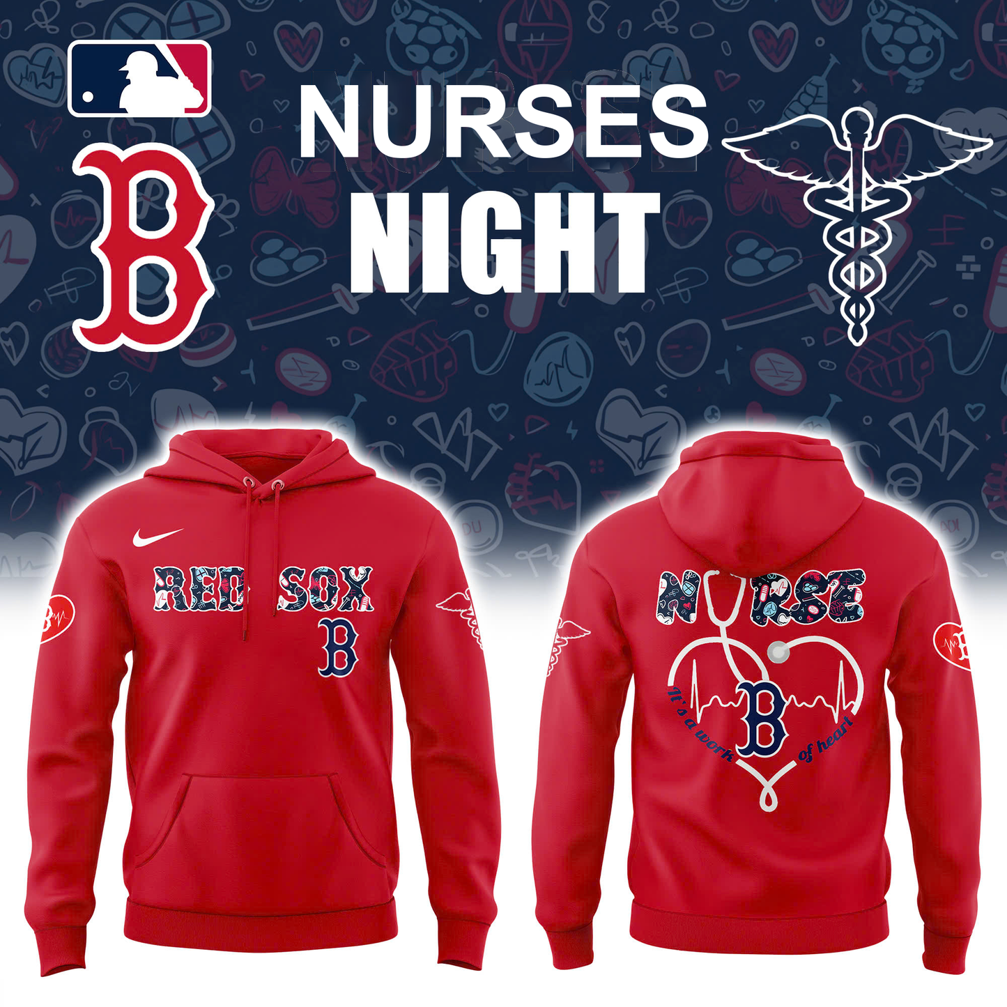 Boston Red Sox NURSES NIGHT Hoodie | Jogger | Cap