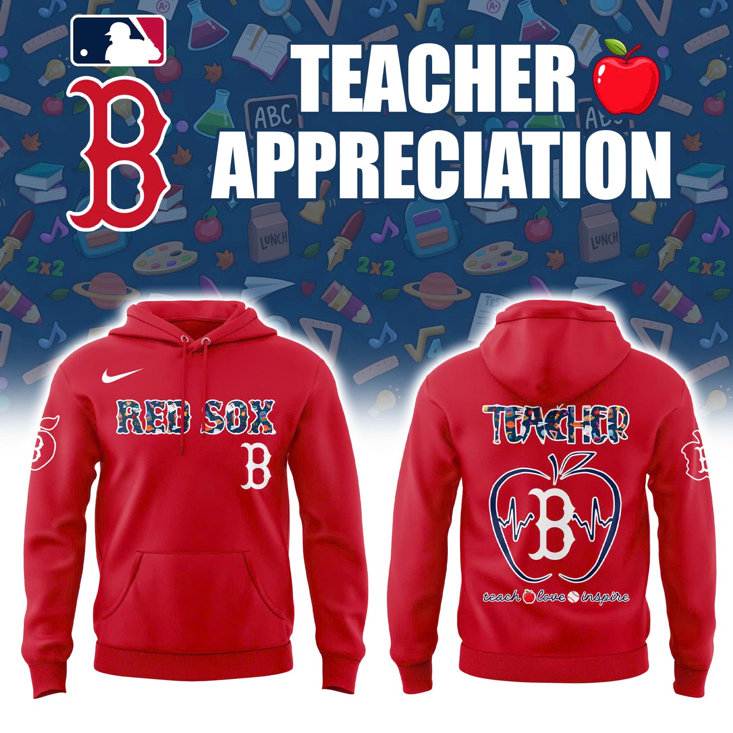 Boston Red Sox TEACHER NIGHT Hoodie | Jogger | Cap