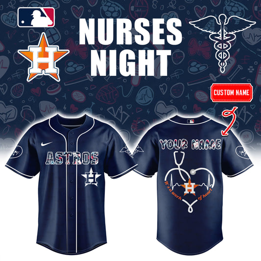 Houston Astros NURSE NIGHT Baseball Jersey Combo