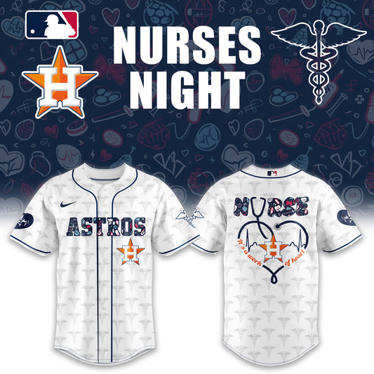 Houston Astros NURSE NIGHT Baseball Jersey Combo