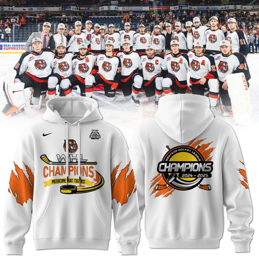 Medicine Hat Tigers – 2025 WHL Champions Hoodie
